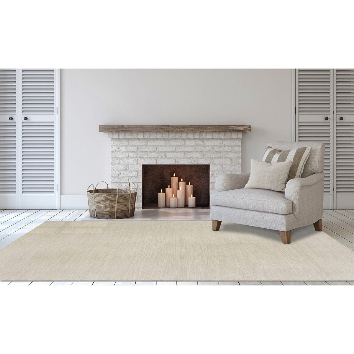 Anderson Taupe Wool Flatweave wool flatweave Organic Weave Shop 