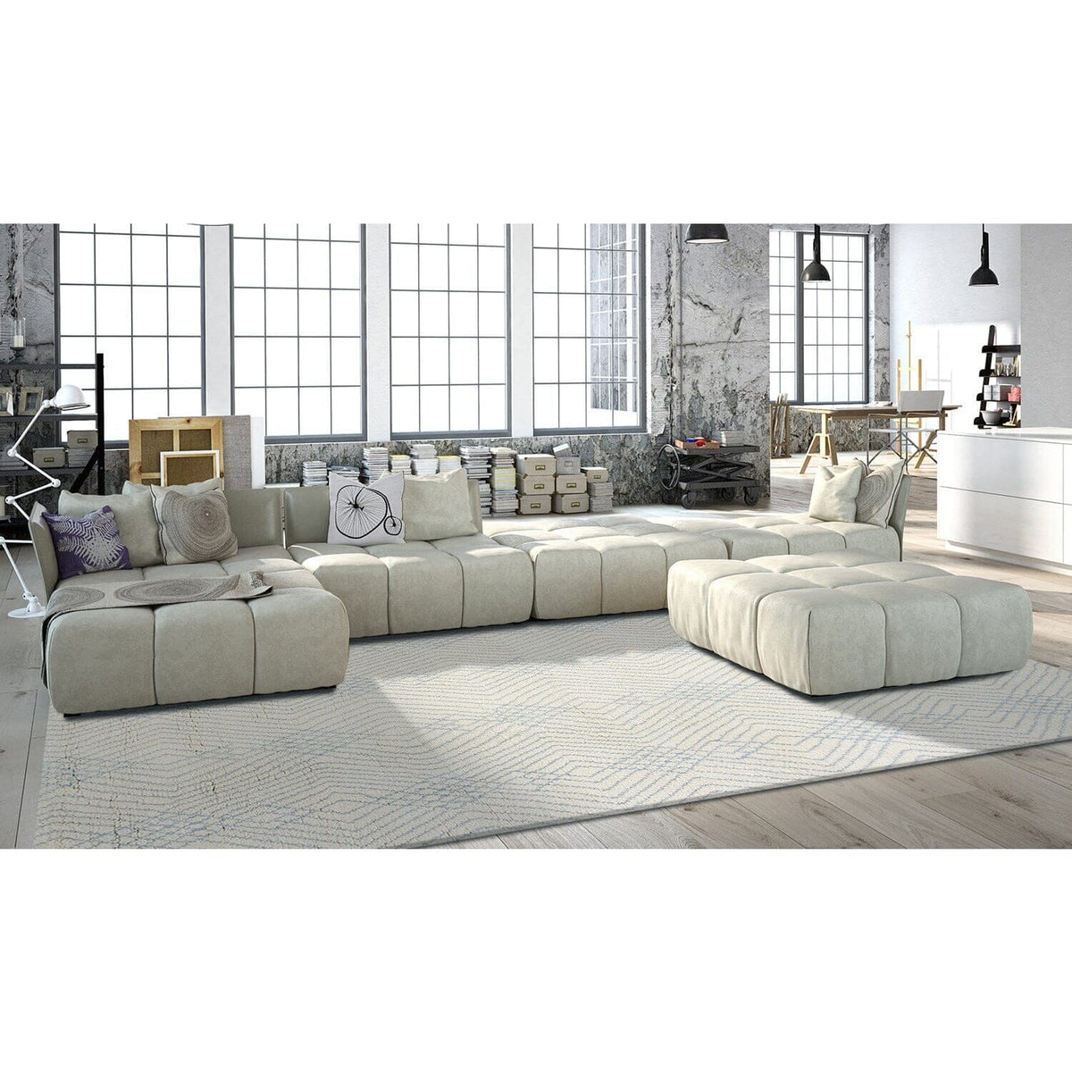 Pavillion Blue Handknotted 8x10 Rugs Organic Weave Shop 