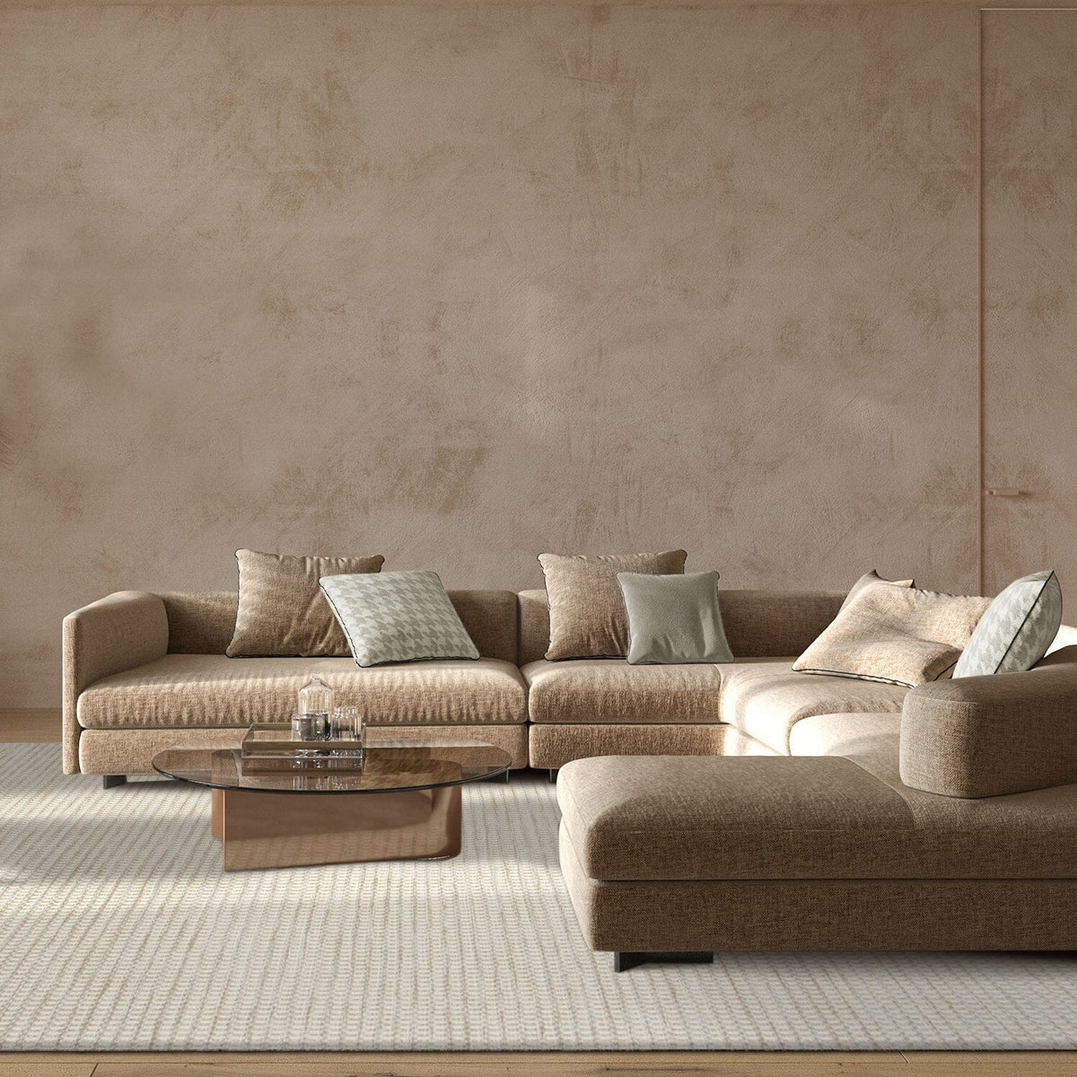 Whitney Taupe Wool Flatweave wool flatweave Organic Weave Shop 