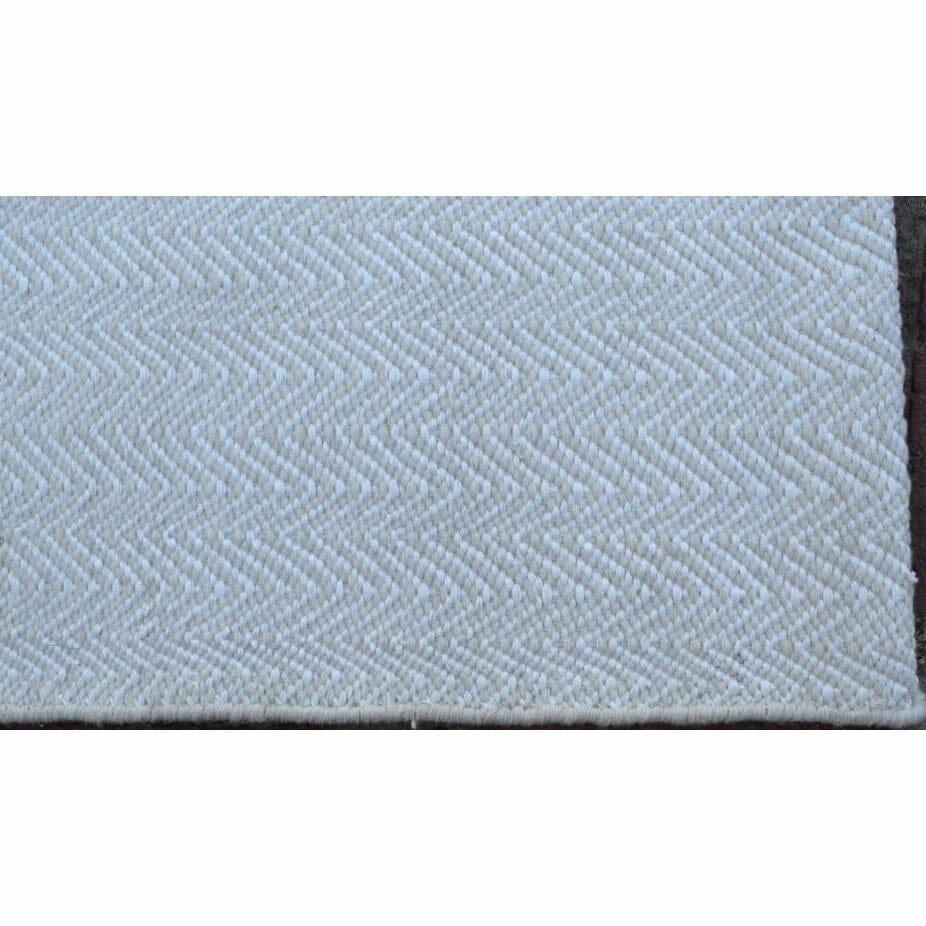 Herringbone wool flatweave Organic Weave Shop 6x9 ivory 