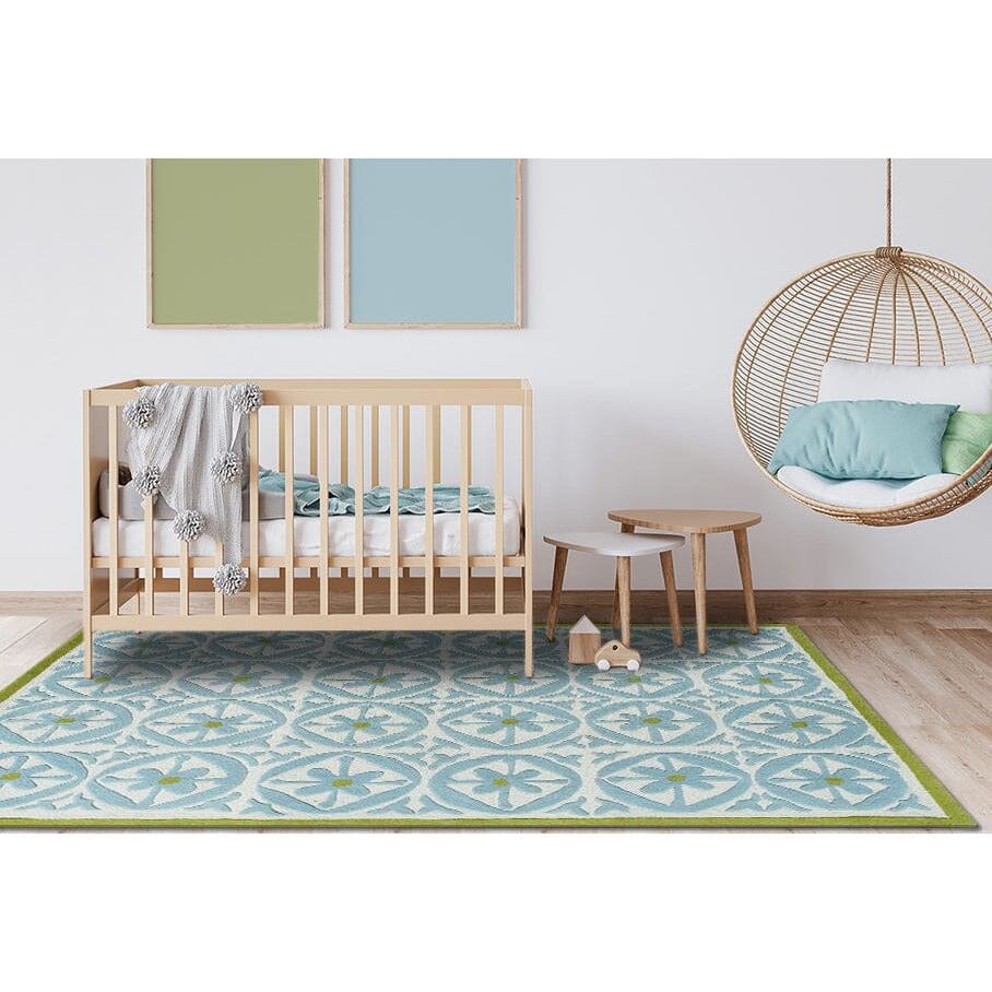 Capri Azure Wool handtufted wool Organic Weave Shop 