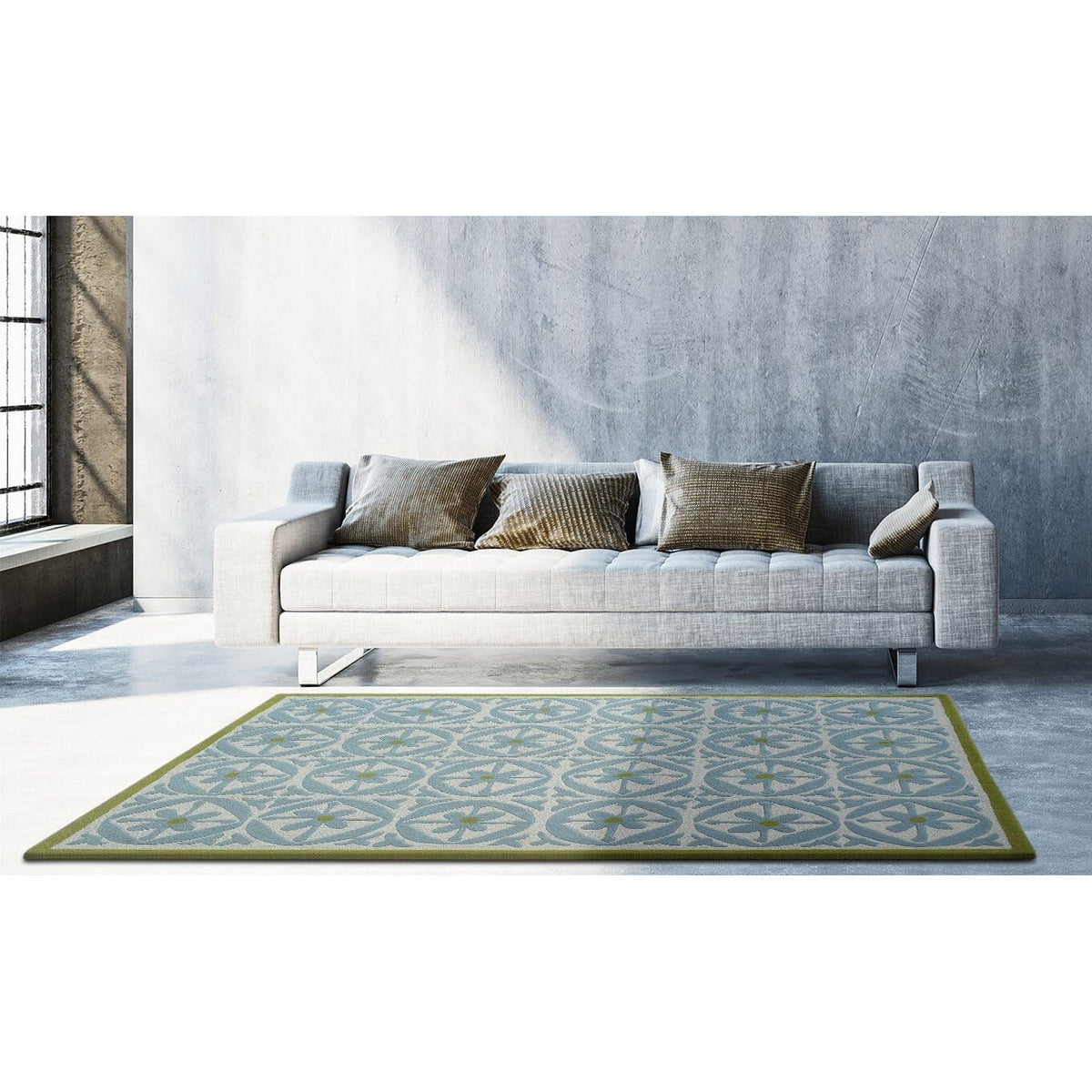 Capri Azure Wool handtufted wool Organic Weave Shop 