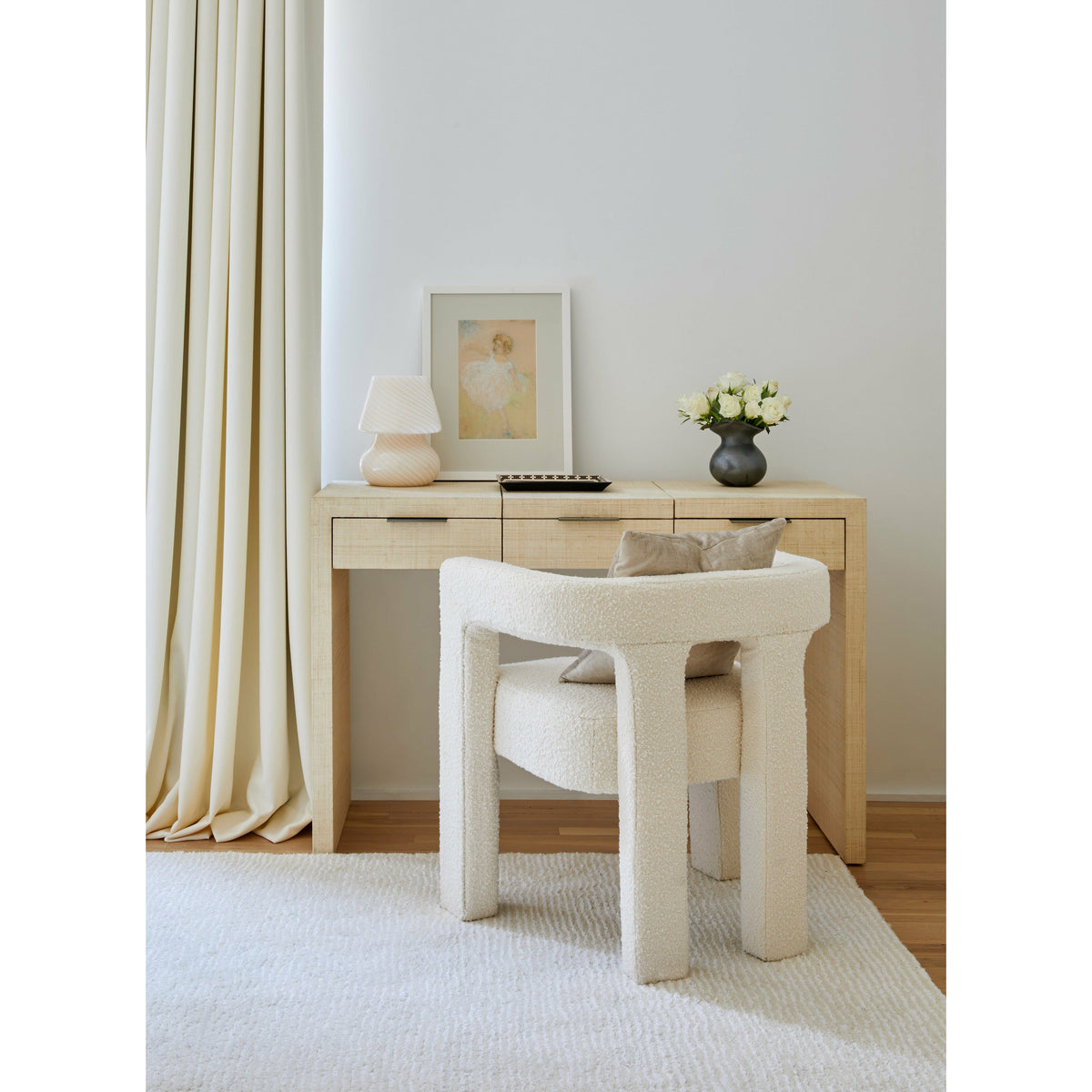 Seersucker Shag Ivory Handtufted handtufted wool Organic Weave Shop 