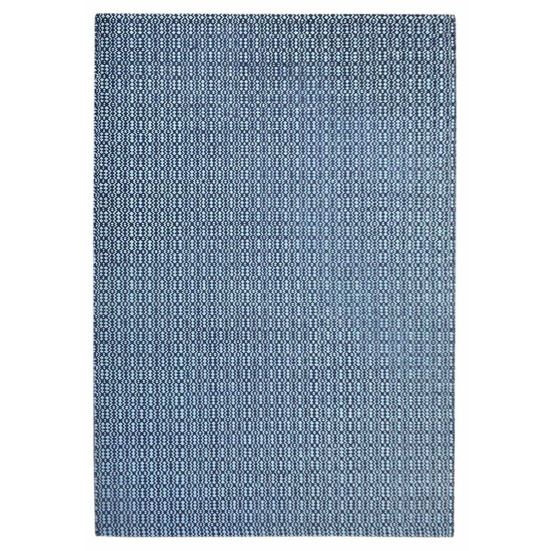 Marbella Blue Wool Flatweave wool flatweave Organic Weave Shop 6x9 Navy/White 