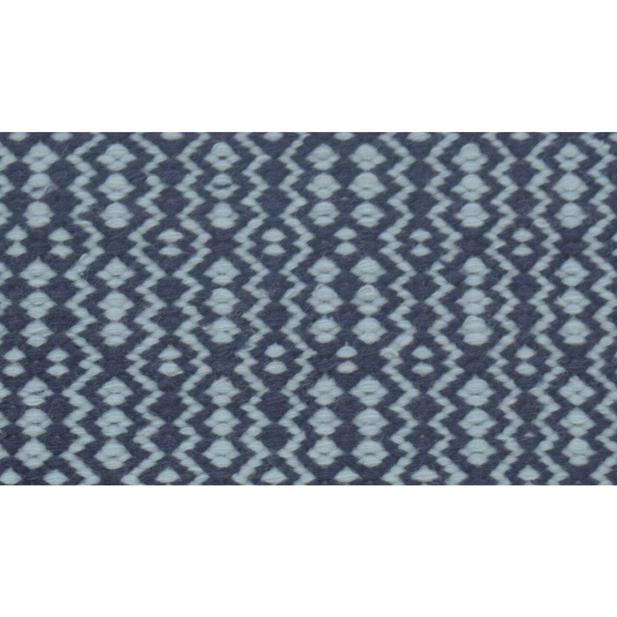 Marbella Blue Wool Flatweave wool flatweave Organic Weave Shop 