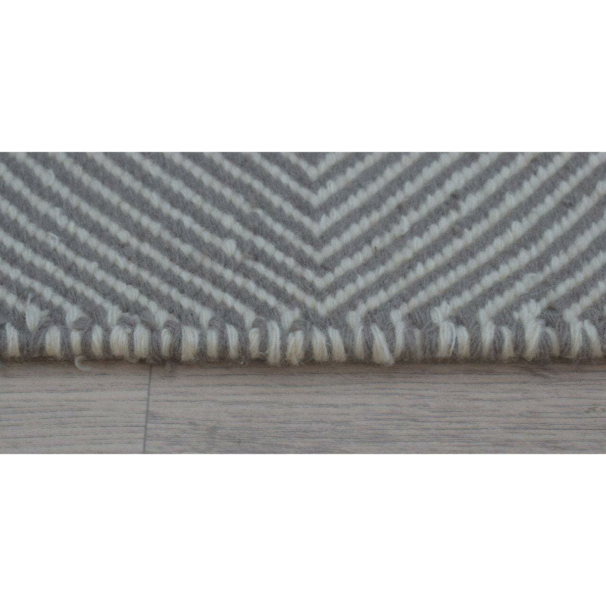 Barcelona Grey/Terracotta Wool Flatweave wool flatweave Organic Weave Shop 