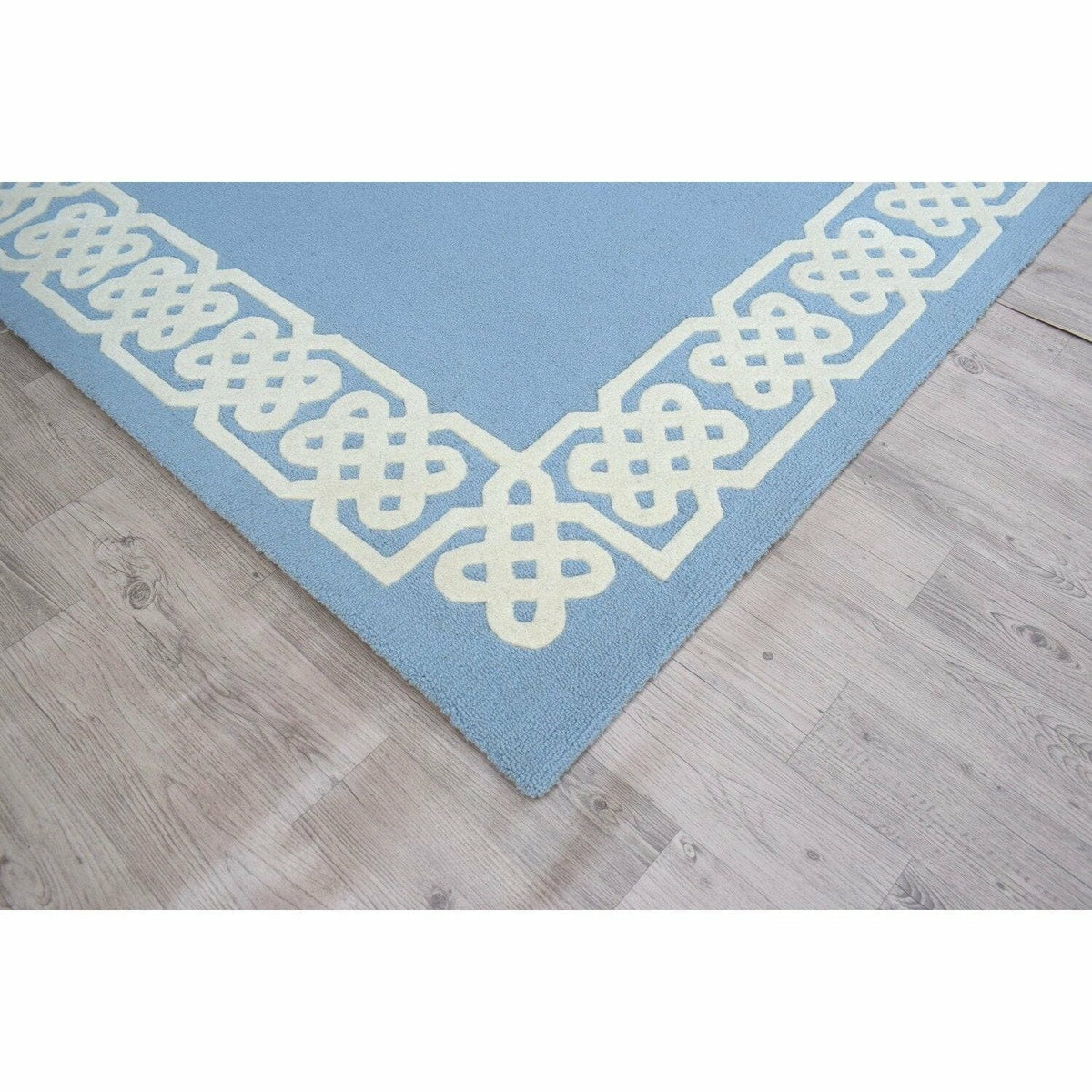 Worth Avenue Wool Rug Blue handtufted wool Organic Weave Shop 3&#39; x 10&#39; RUNNER Blue 