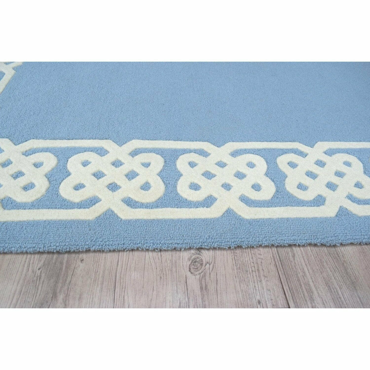 Worth Avenue Wool Rug Blue handtufted wool Organic Weave Shop 