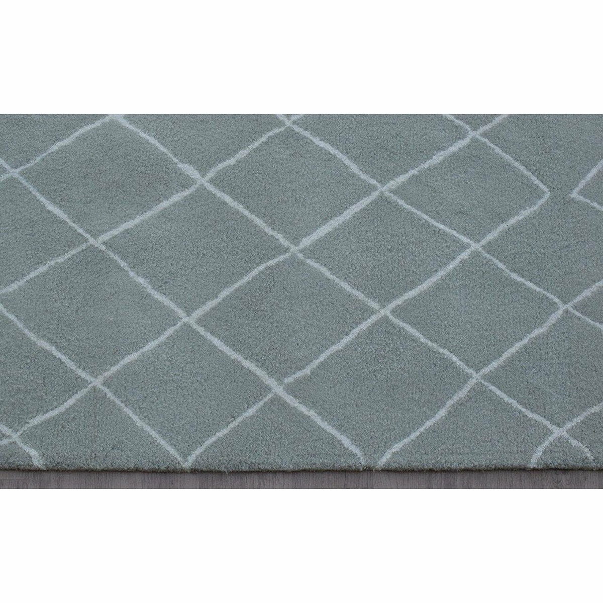 Rebel Hope Grey/Ivory Wool + Cotton Shag handtufted wool shag Organic Weave Shop 