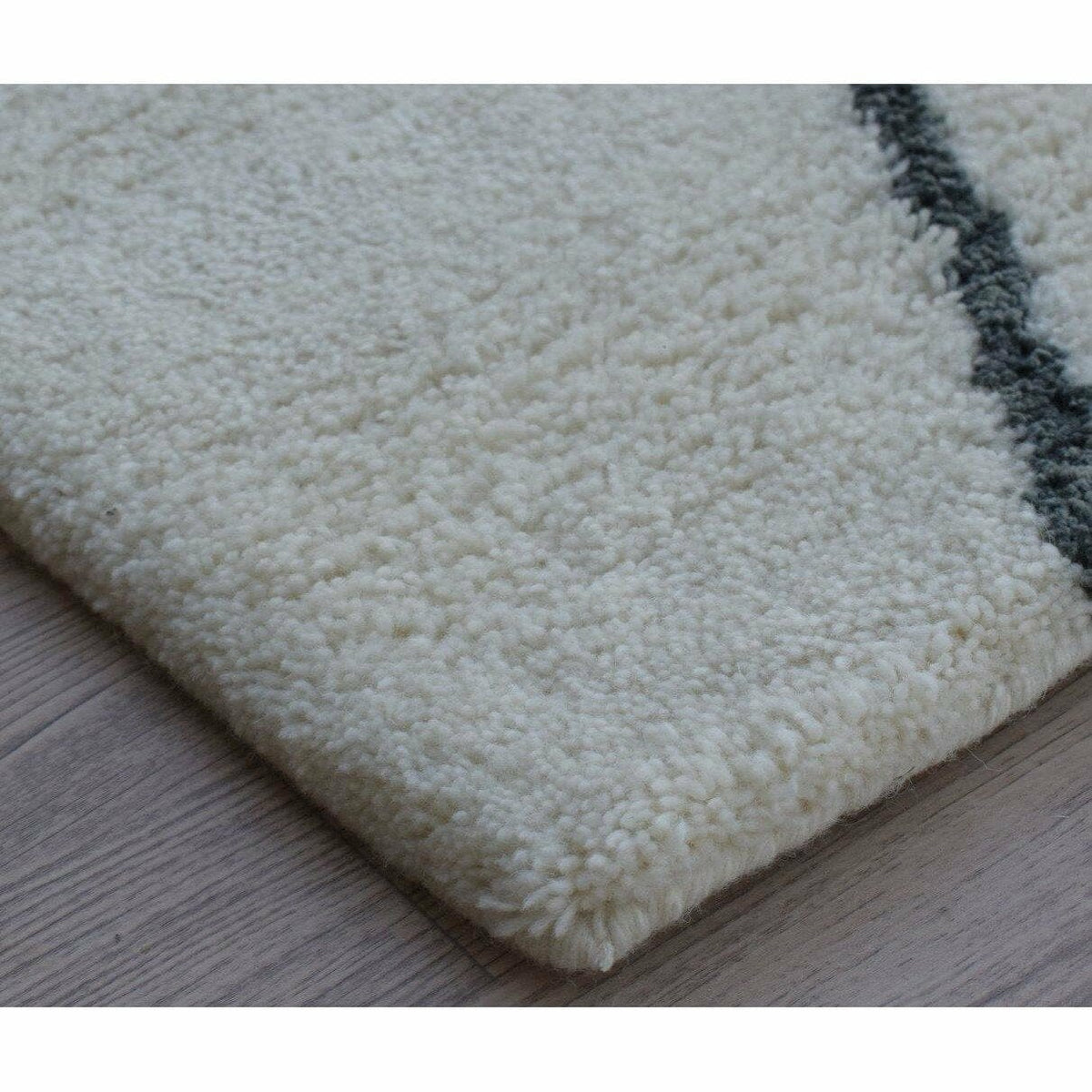 Rebel Hope Wool+Cotton Shag Ivory Grey handtufted wool + cotton shag Organic Weave Shop 8&#39; x 10&#39; 