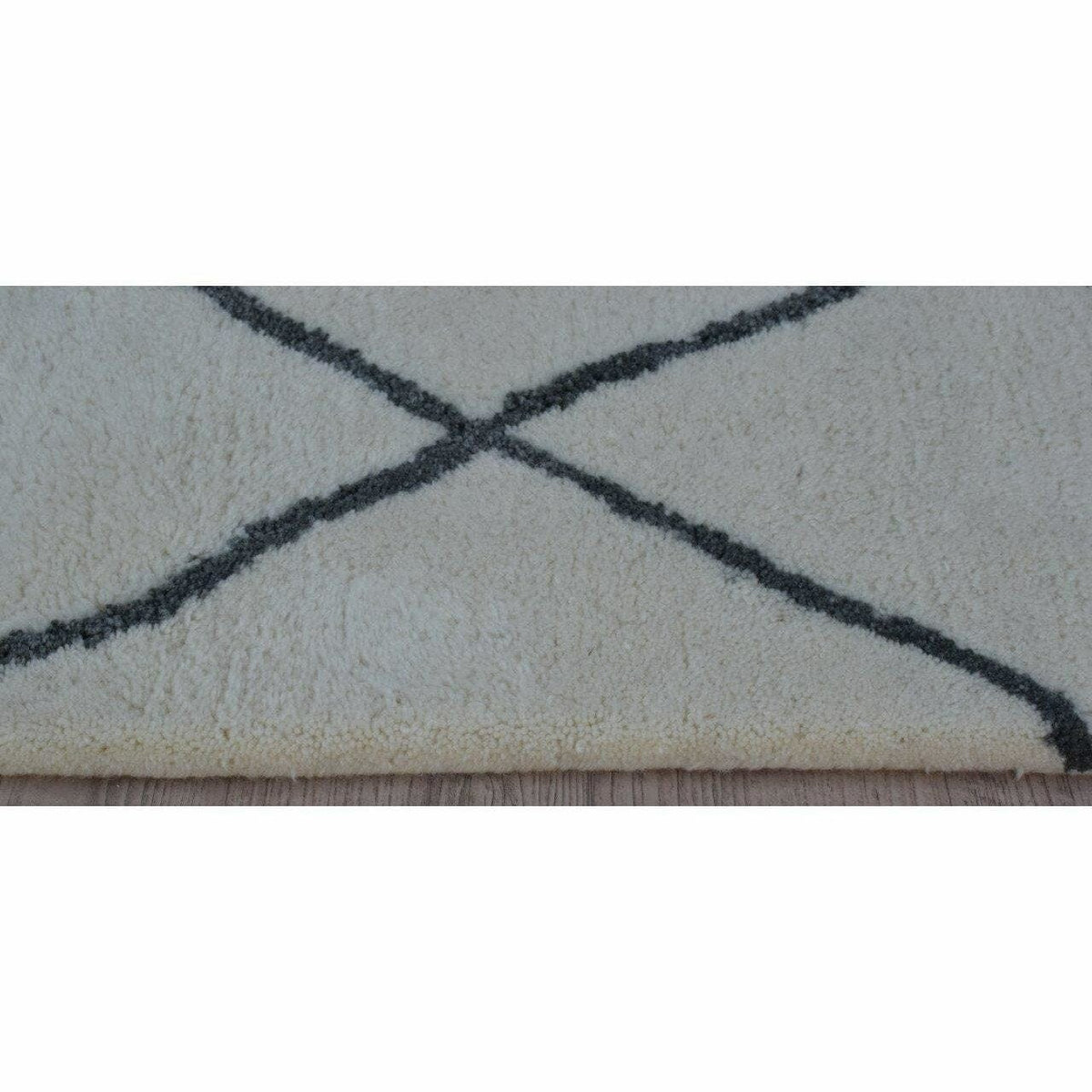 Rebel Hope Wool+Cotton Shag Ivory Grey handtufted wool + cotton shag Organic Weave Shop 