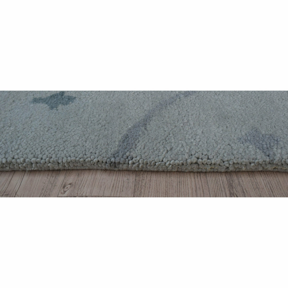 Arianna Grey Moroccan Wool Shag handknotted tibetan 60 knot Organic Weave Shop 