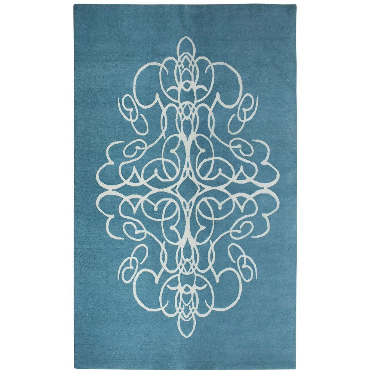 Take a Chance on Me Aqua Wool Handknotted handknotted tibetan 60 knot Organic Weave Shop 3' x 10' RUNNER Aqua 