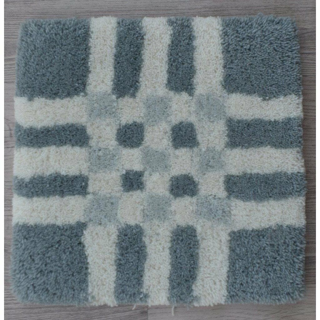 Fluffy Plaid Grey Wool Shag handtufted wool Organic Weave Shop 3&#39; x 10&#39; RUNNER Grey Wool