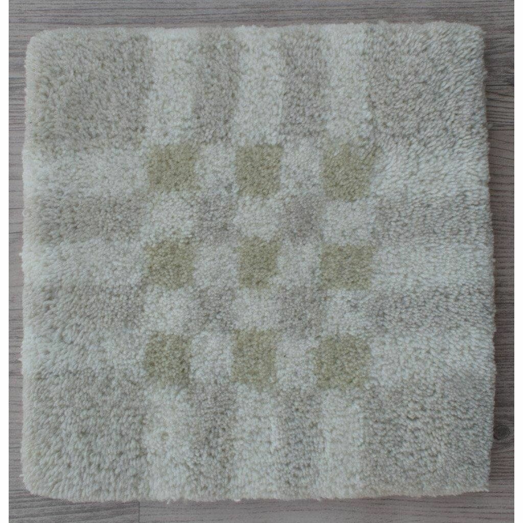 Fluffy Plaid Sand Wool Shag handtufted wool Organic Weave Shop 