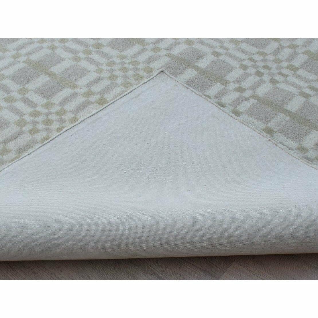 Fluffy Plaid Sand Wool Shag handtufted wool Organic Weave Shop 