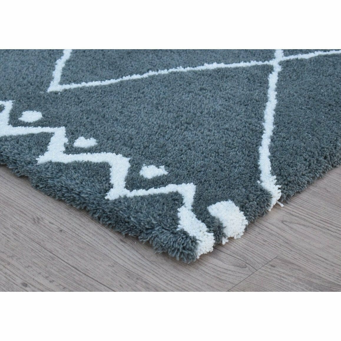 Rebel Fantasy Wool + Cotton Shag Charcoal handtufted wool + cotton shag Organic Weave Shop 5x8 