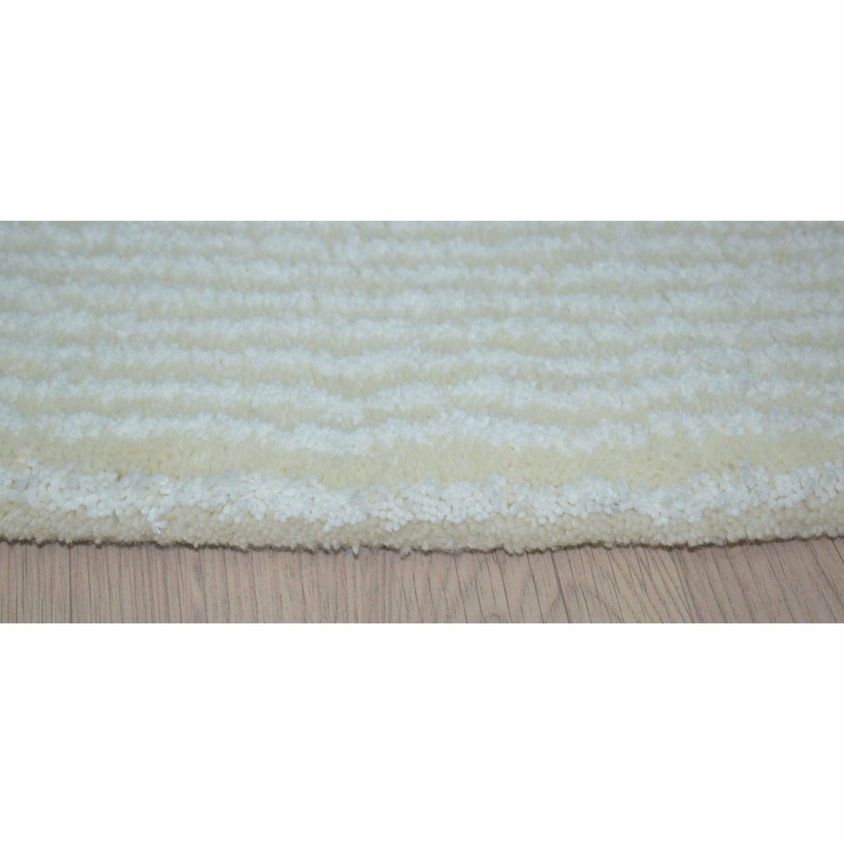 Seersucker Wool + Cotton Shag Ivory Round Rugs Organic Weave Shop 