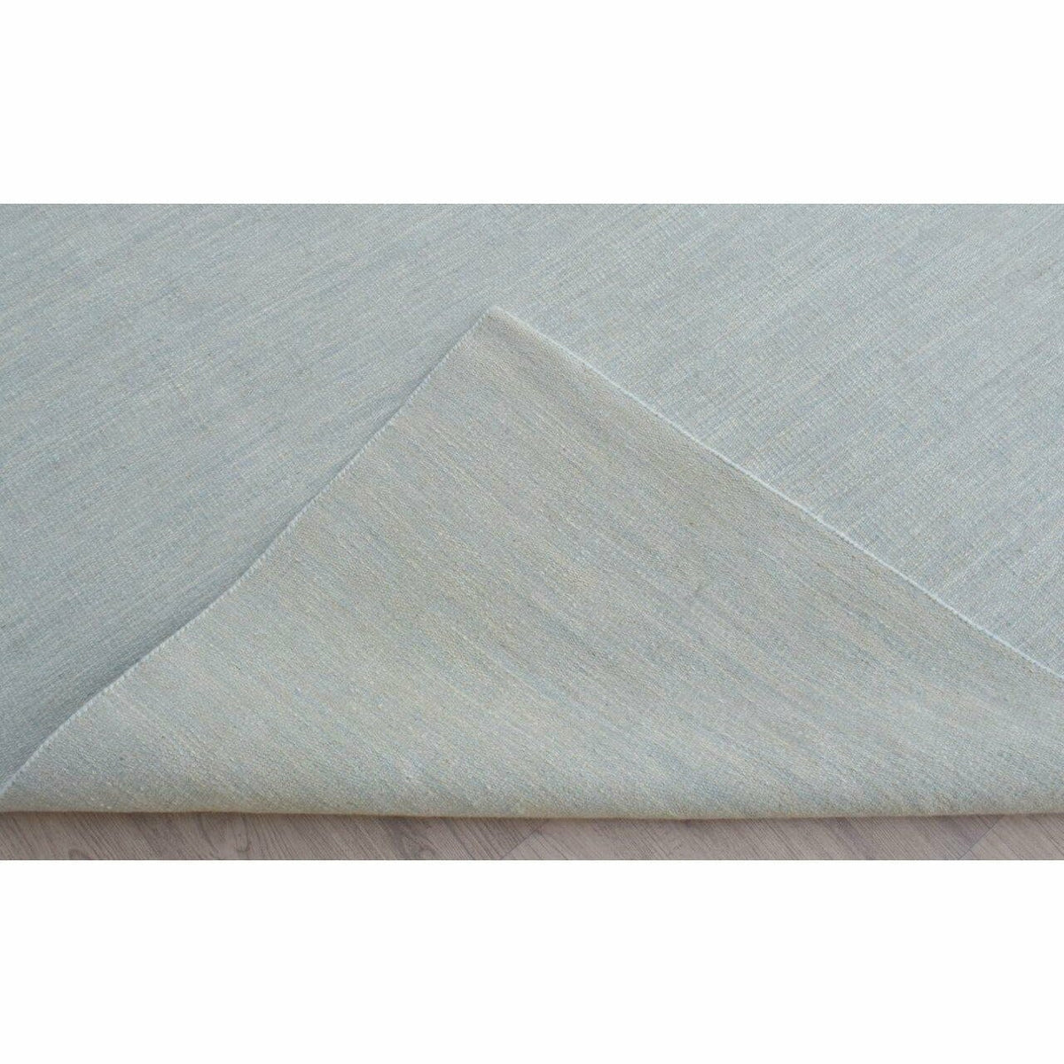 Anderson Wool Flatweave Taupe/Blue wool flatweave Organic Weave Shop 