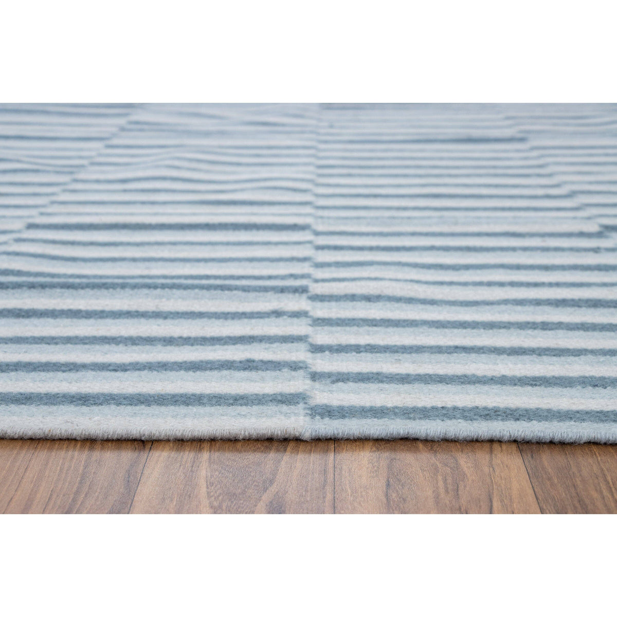 Tate Blue Wool Flatweave wool flatweave Organic Weave Shop 