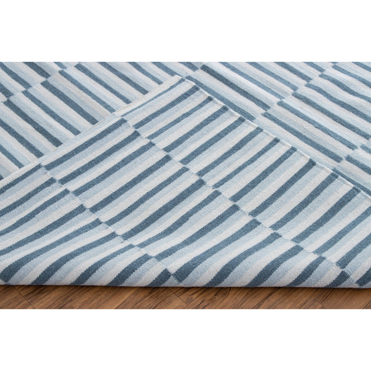 Tate Blue Wool Flatweave wool flatweave Organic Weave Shop 