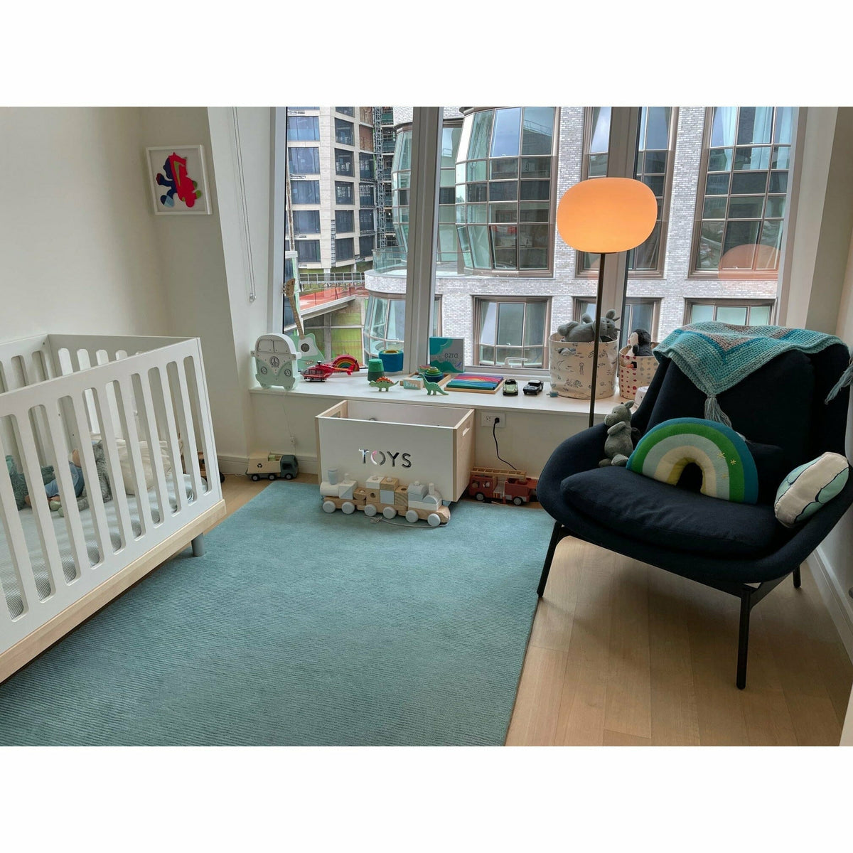 Dakota Turquoise Wool handtufted wool Organic Weave Shop 