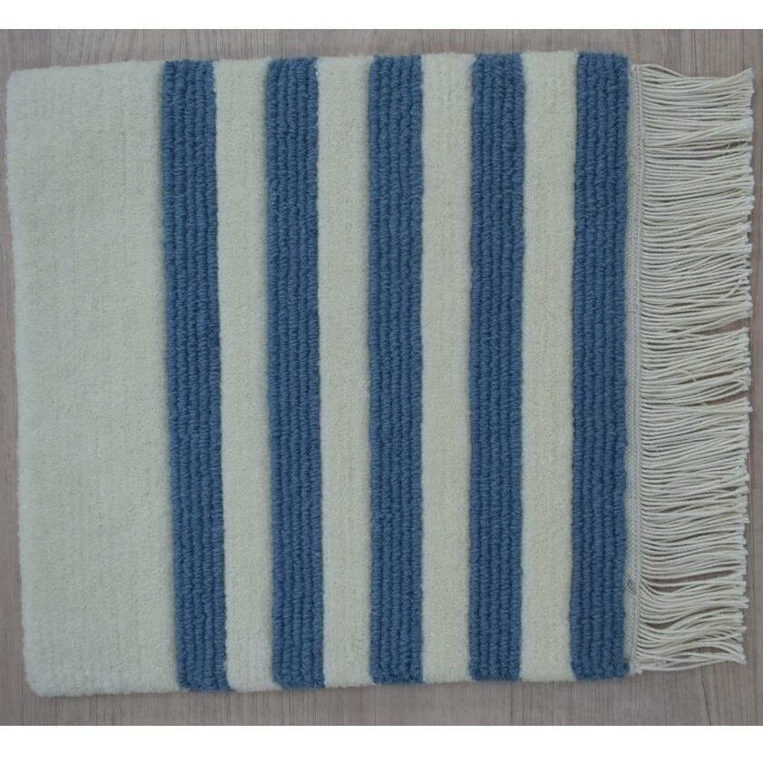 Sailor Stripe Wool Handknotted handknotted tibetan 60 knot Organic Weave Shop 6&#39;x9&#39; 