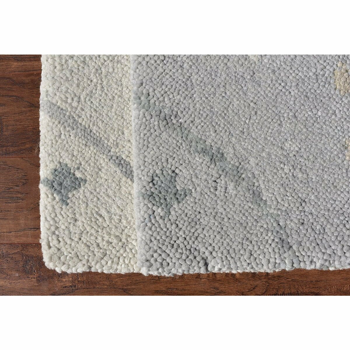 Arianna Lt Grey Moroccan Wool Shag handknotted tibetan 60 knot Organic Weave Shop 