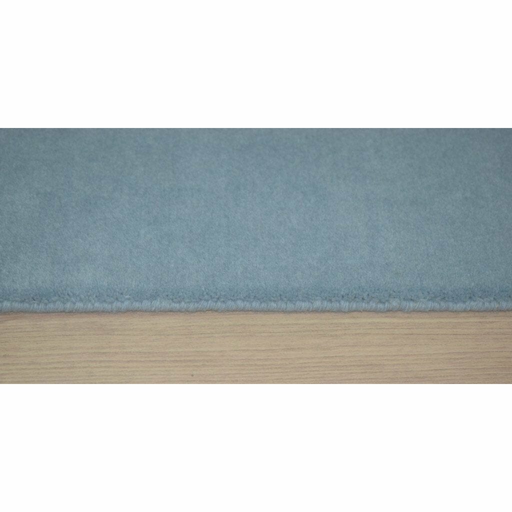 Simplicity Wool Handknotted - Solid Colors handknotted tibetan 60 knot Organic Weave Shop 2&#39;5&quot; x 10 Blue 