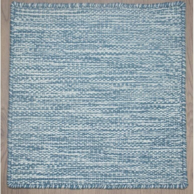 Signature Strie Cotton Flatweave Blue cotton flatweave Organic Weave Shop 6x9 