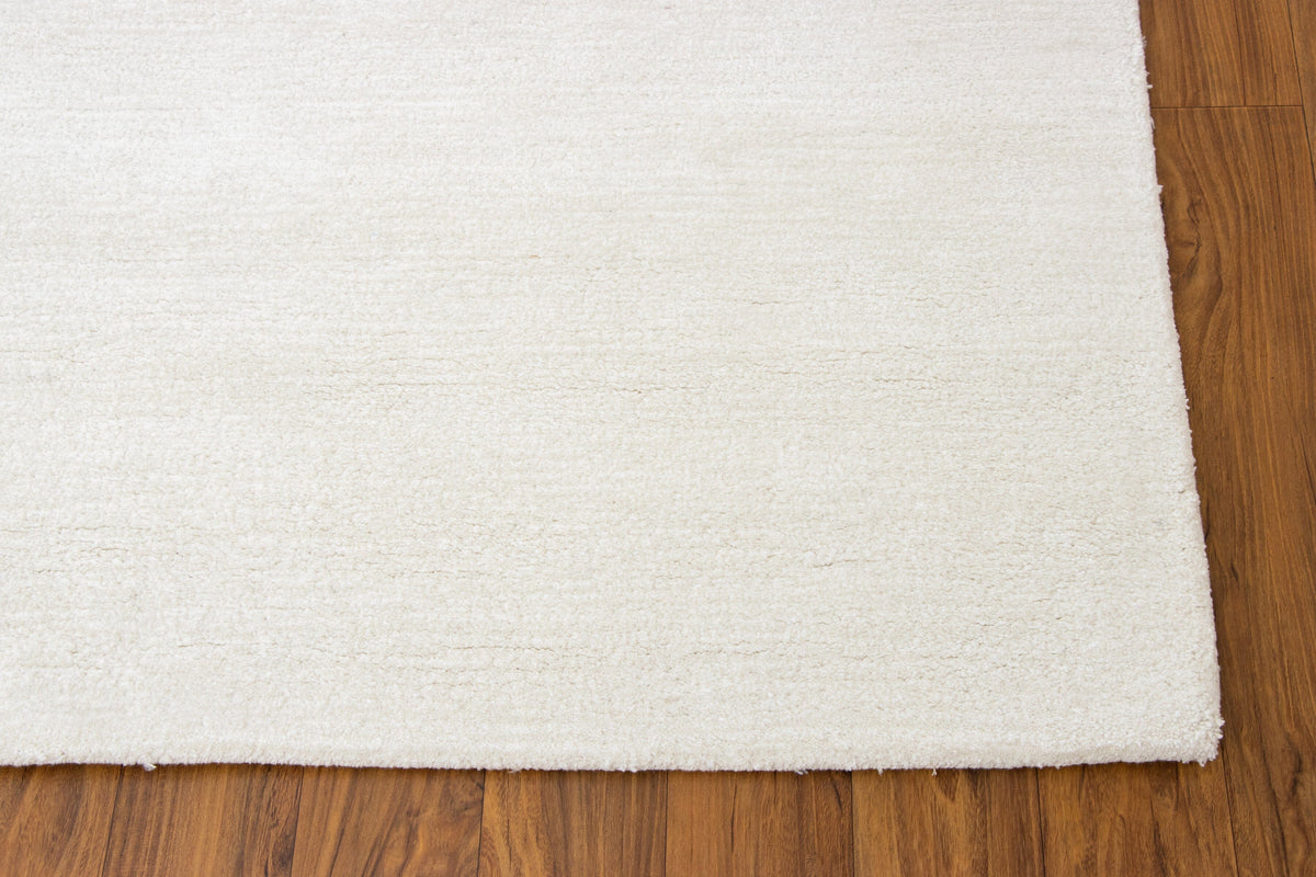Signature Solid Strie - More Colors Available! handtufted cotton Organic Weave Shop 6&#39; Circle/Round Cream 