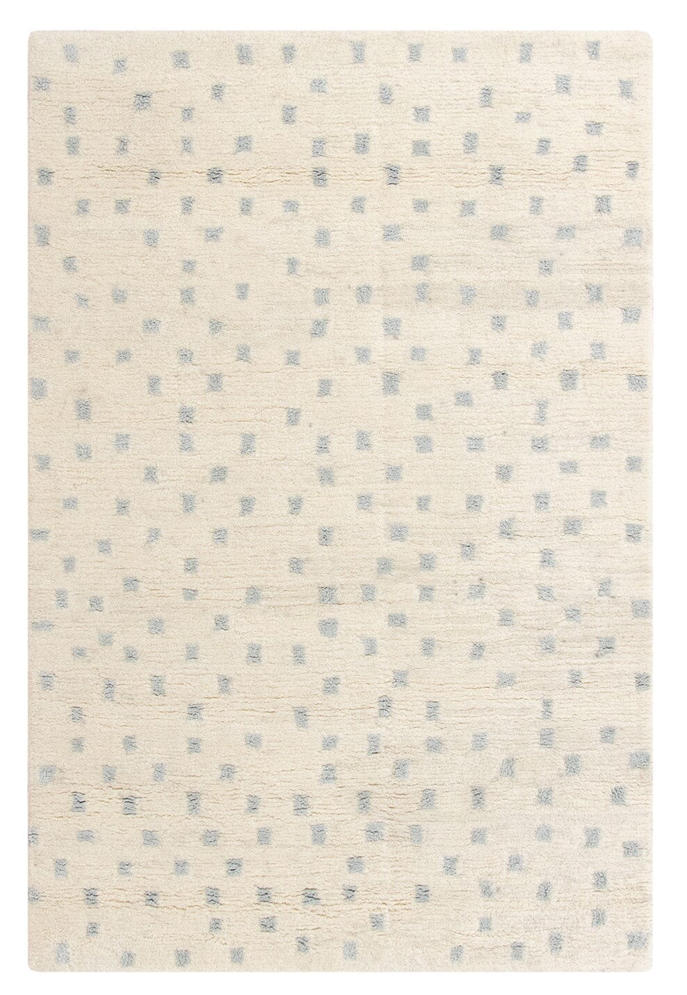 Erica Grey Wool Shag handtufted wool + cotton shag Organic Weave Shop 6&#39; Round/Circle Ivory/Grey 