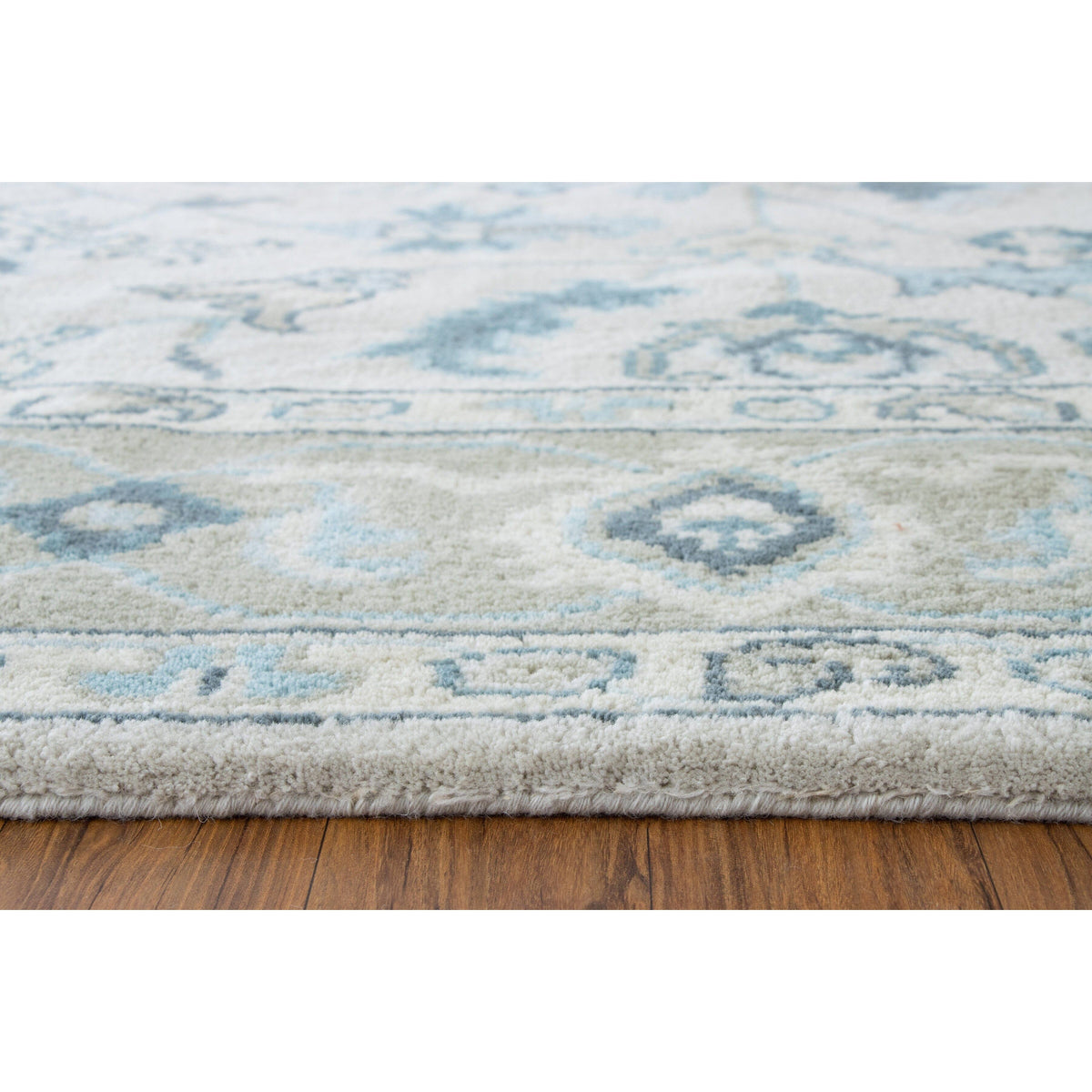 Lucerne Blue Handknotted handknotted tibetan 60 knot Organic Weave Shop 