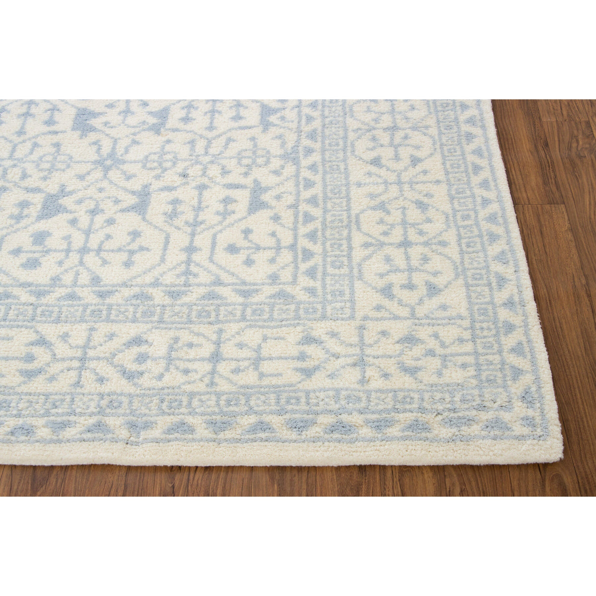 Middleton Blue Handknotted Wool handknotted tibetan 60 knot Organic Weave Shop 