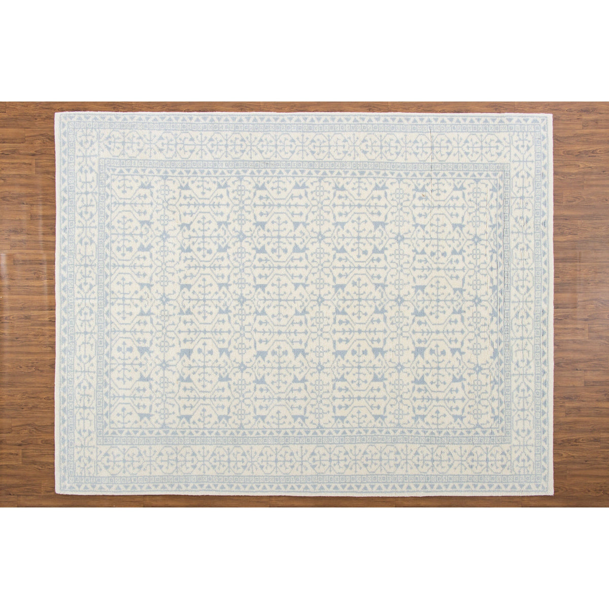 Middleton Blue Handknotted Wool handknotted tibetan 60 knot Organic Weave Shop 