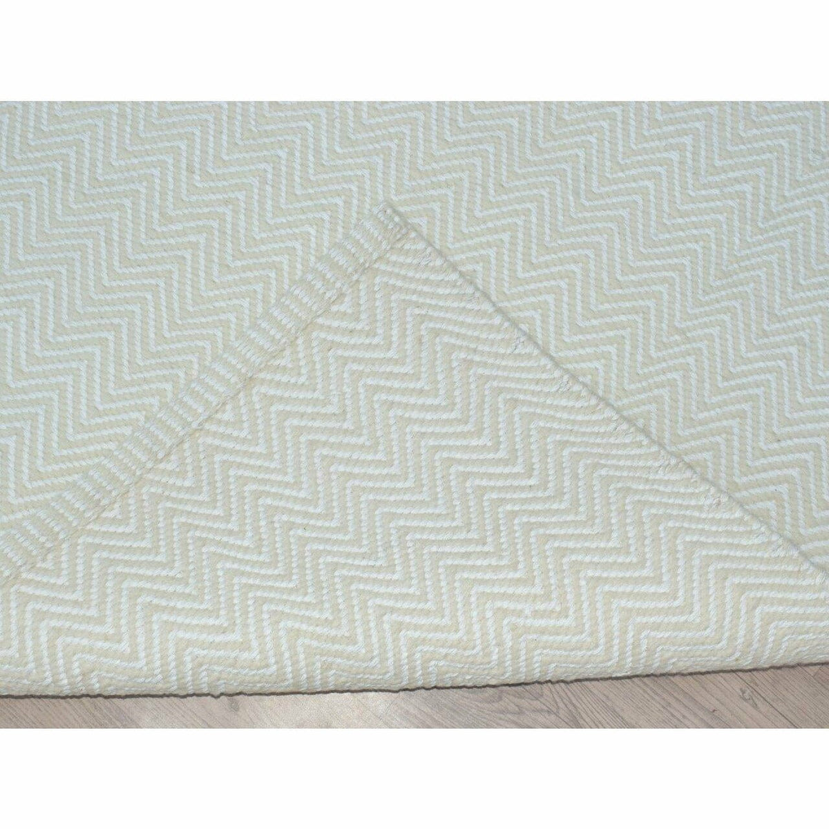 Herringbone wool flatweave Organic Weave Shop 