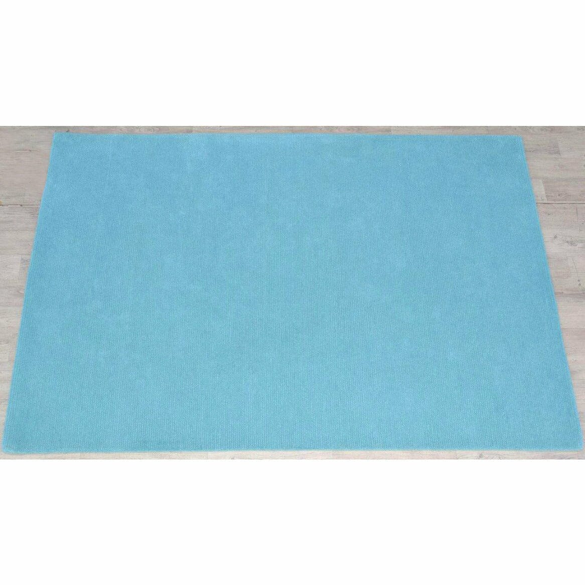 Dakota Turquoise Wool handtufted wool Organic Weave Shop 