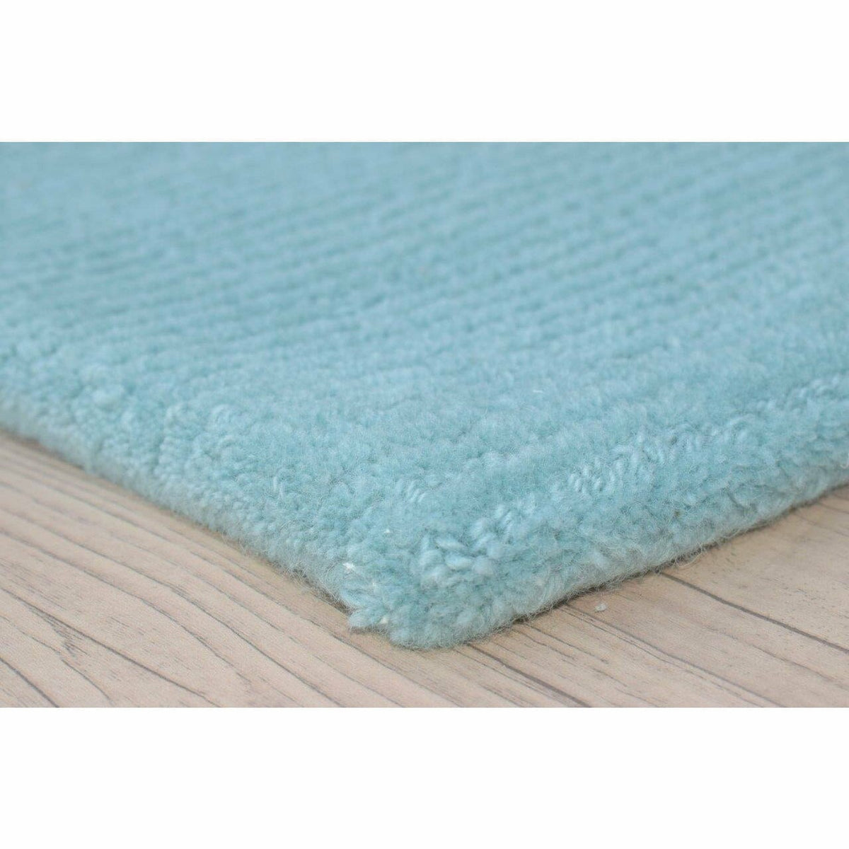 Dakota Turquoise Wool handtufted wool Organic Weave Shop 3&#39; x 10&#39; RUNNER Turquoise 