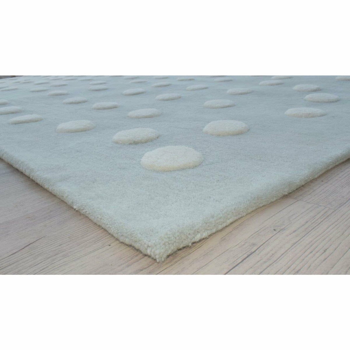 Polka Dot Wool Grey handtufted wool Organic Weave Shop 