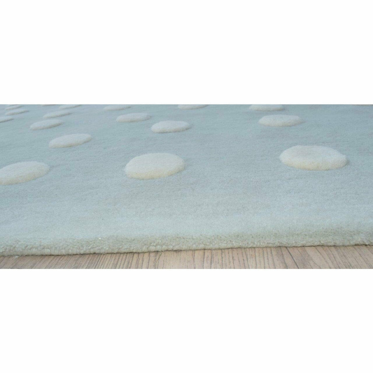 Polka Dot Wool Grey handtufted wool Organic Weave Shop 