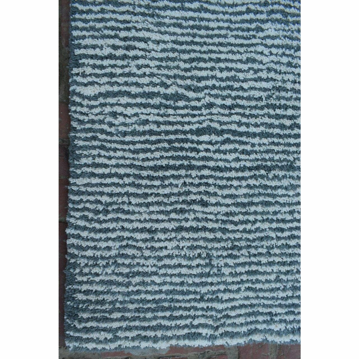 Seersucker Wool + Cotton Shag - 12 Colors Available handtufted wool + cotton shag Organic Weave Shop 6&#39; Circle/Round Medium Blue 