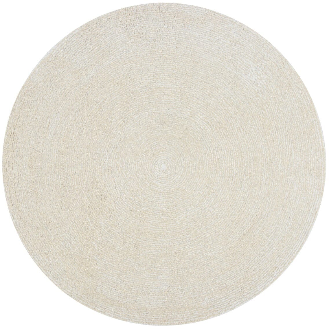 Seersucker Shag Ivory Handtufted handtufted wool Organic Weave Shop 6&#39; Circle Ivory 