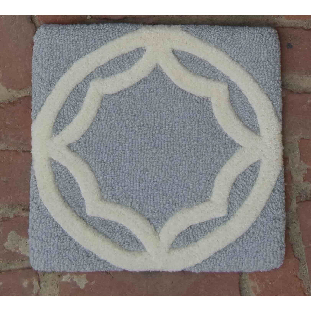 Trellis Grey Wool handtufted wool Organic Weave Shop 