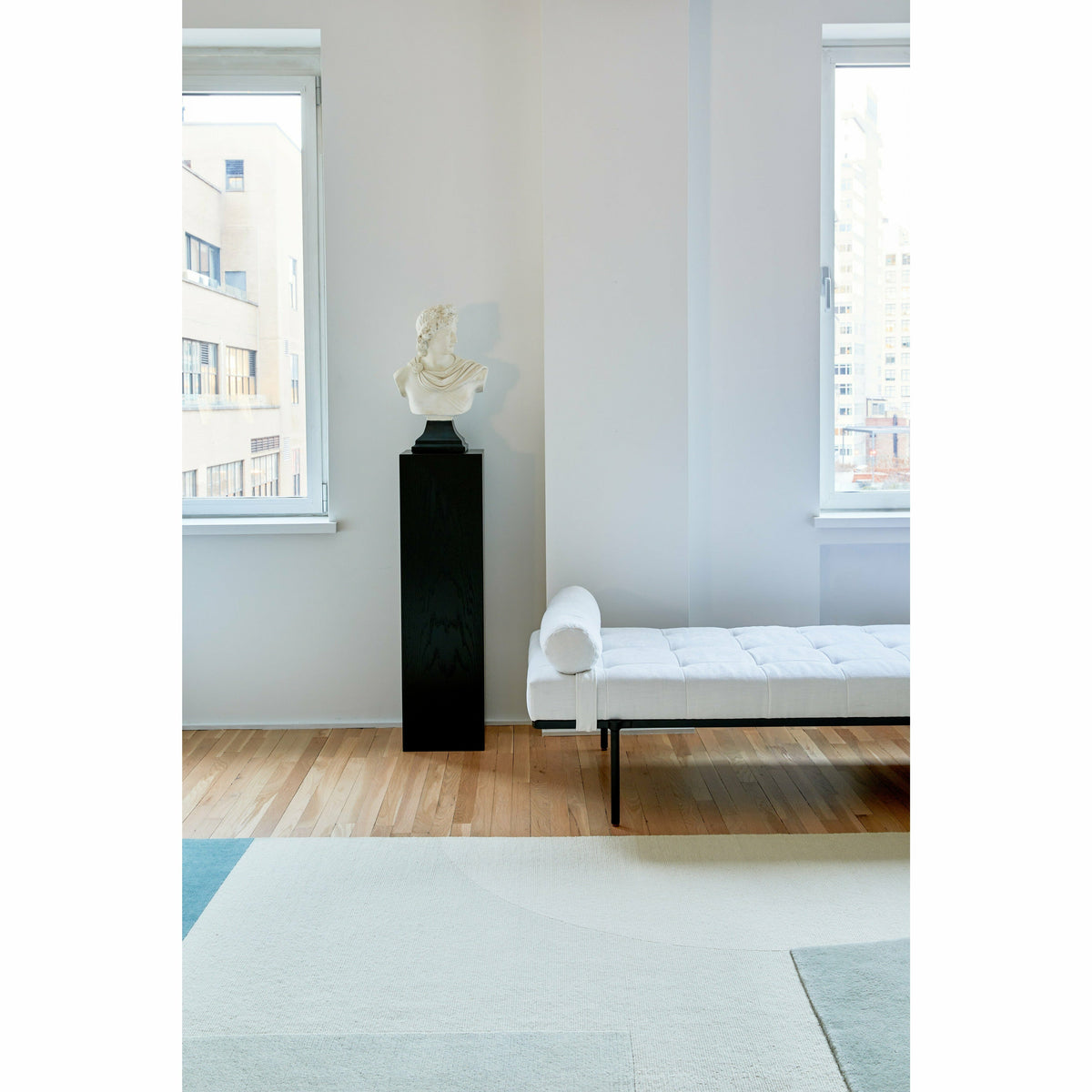 Bermuda Teal Tibetan Handknotted Wool handknotted tibetan 60 knot Organic Weave Shop 