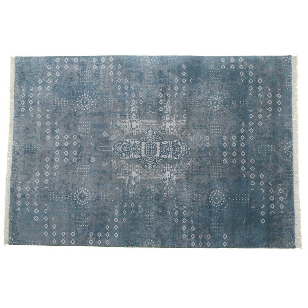Peace Train Wool Handknotted handknotted tibetan 60 knot Organic Weave Shop 3&#39; x 10&#39; RUNNER Grey 