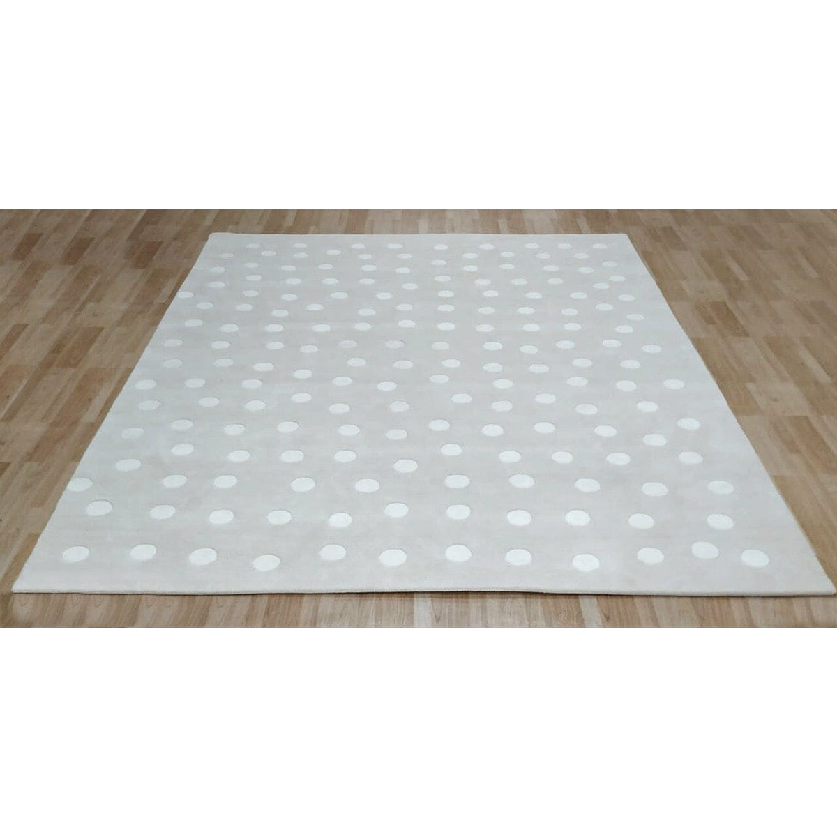Polka Dot Wool Sand handtufted wool Organic Weave Shop 