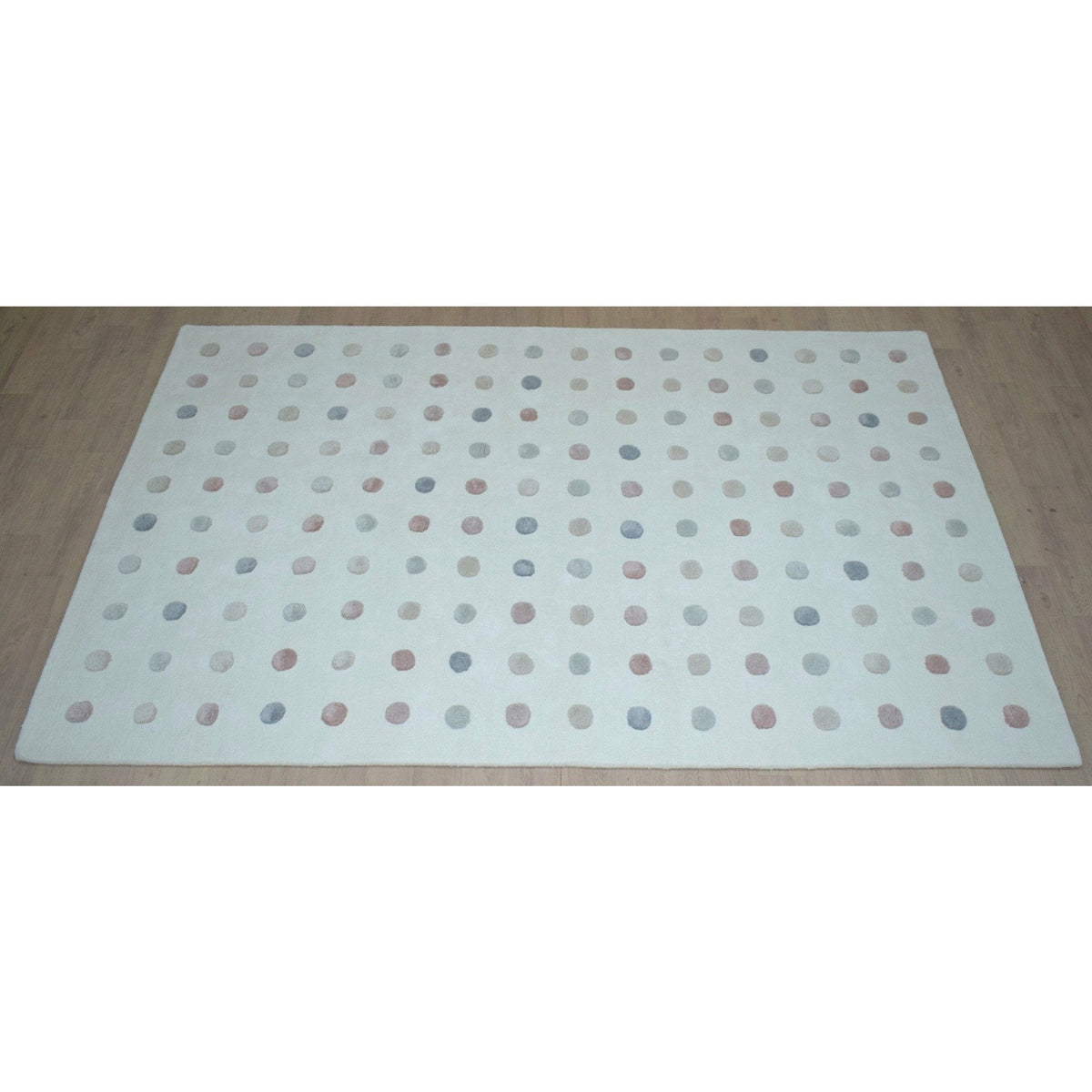 Polka Dot Wool Pink handtufted wool Organic Weave Shop 