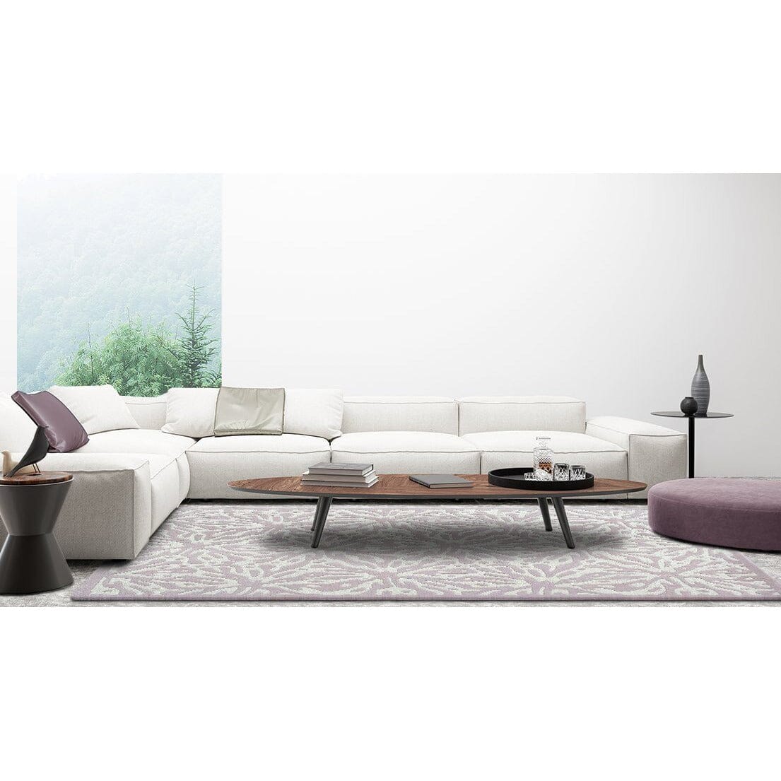 Quinn Pink Wool handtufted wool Organic Weave Shop 