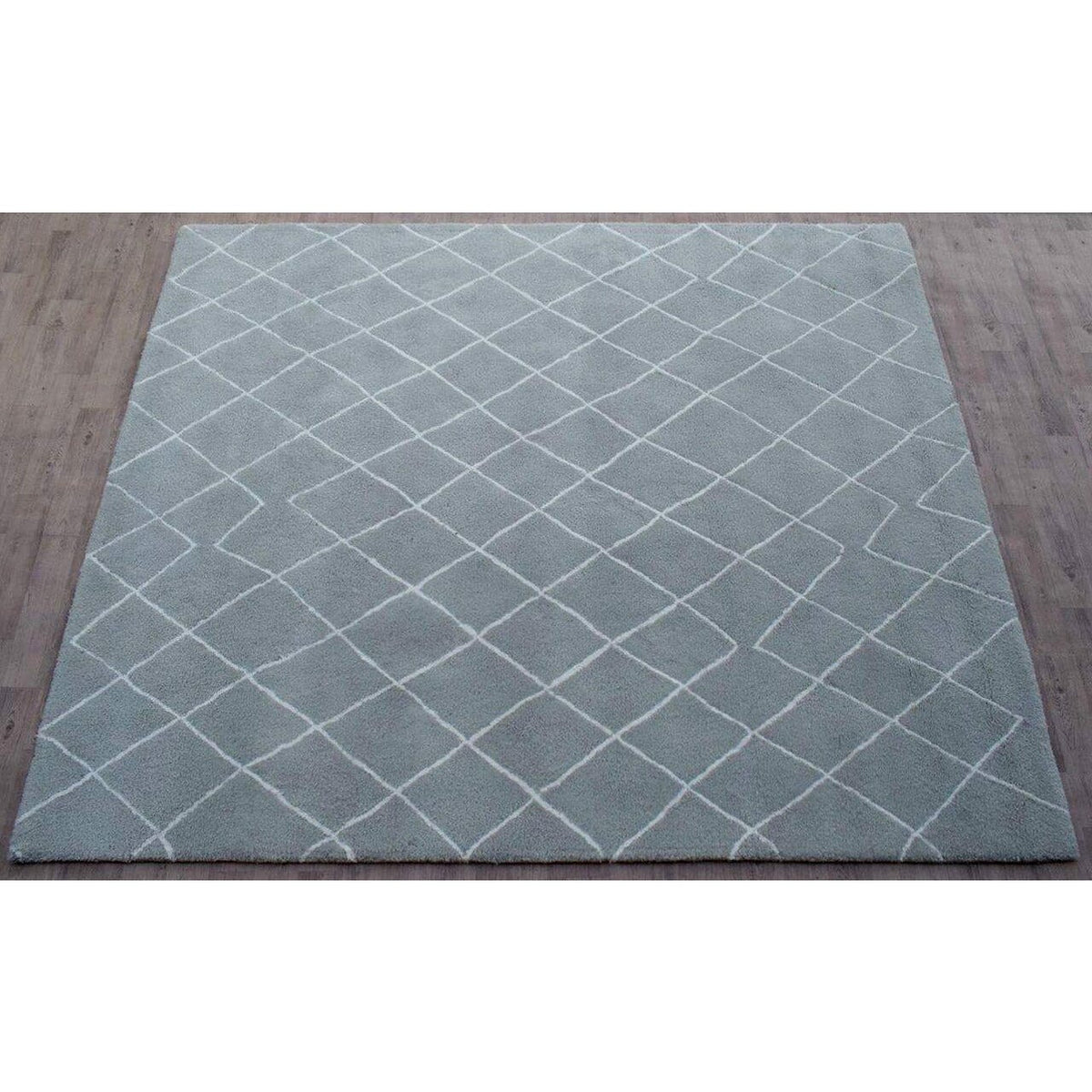 Rebel Hope Grey/Ivory Wool + Cotton Shag handtufted wool shag Organic Weave Shop 