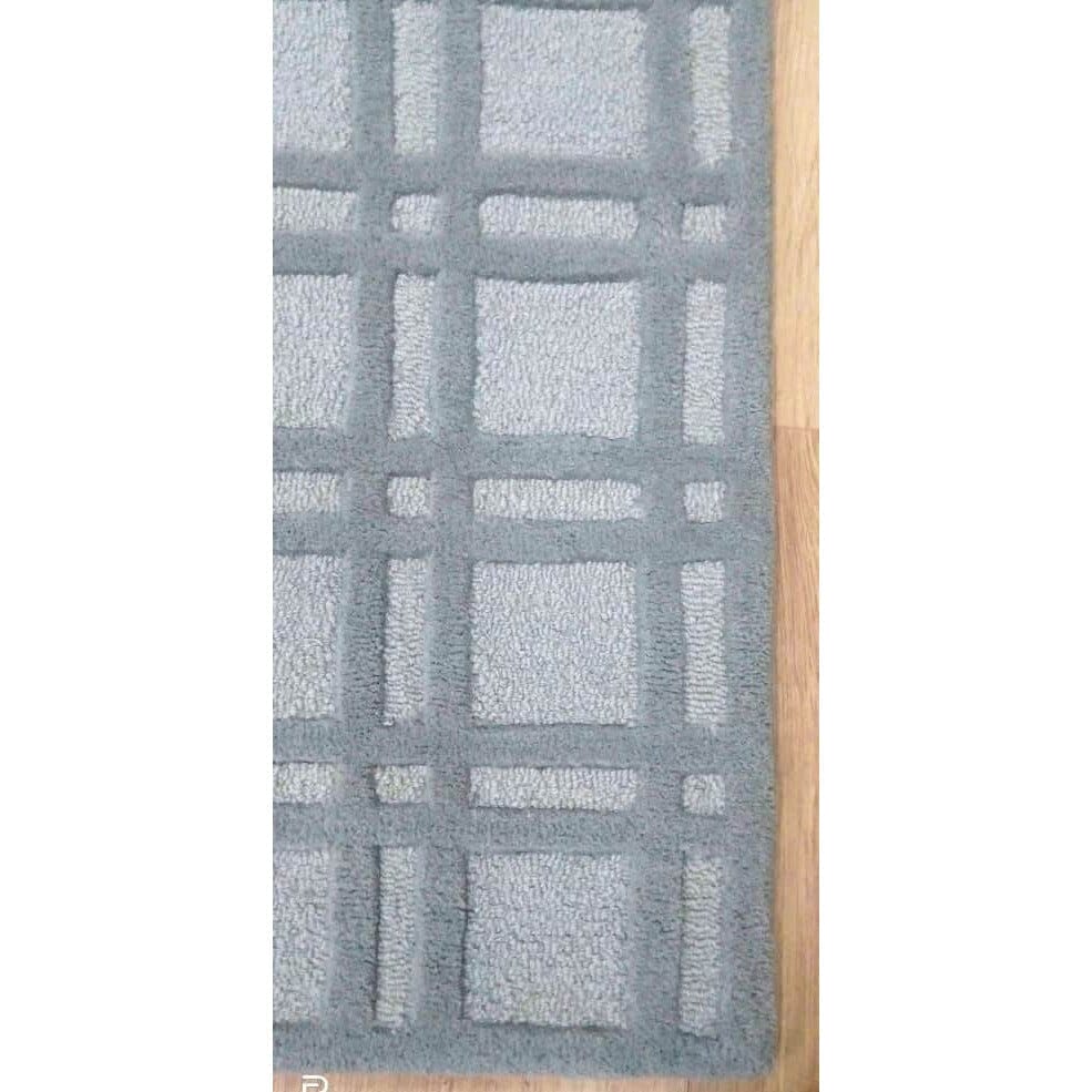 Rhodes Grey Wool handtufted wool Organic Weave Shop 